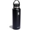 imageHydro Flask Water Bottle  Insulated Stainless Steel  Wide Mouth Flex Lid Non Spill Leakproof and Refillable in 40 Oz Beachplum PurpleBlack