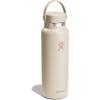 imageHydro Flask Water Bottle  Insulated Stainless Steel  Wide Mouth Flex Lid Non Spill Leakproof and Refillable in 40 Oz Beachplum PurpleCoconut