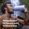 imageHydro Flask Water Bottle  Insulated Stainless Steel  Wide Mouth Flex Lid Non Spill Leakproof and Refillable in 40 Oz Beachplum PurpleMoonshadow