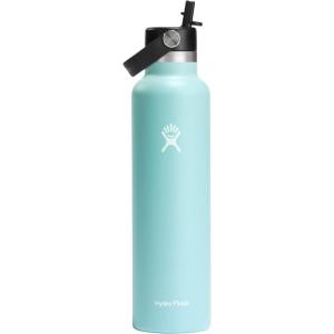 imageHydro Flask Water Bottle  Insulated Stainless Steel  Straw Lid Non Spill Leakproof 24 Oz Botanical Bliss CoconutDew