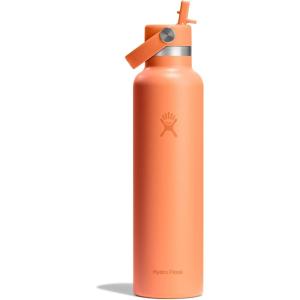 imageHydro Flask Water Bottle  Insulated Stainless Steel  Straw Lid Non Spill Leakproof 24 Oz Botanical Bliss CoconutNectar