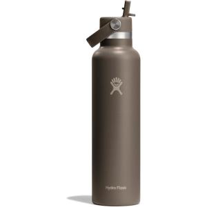 imageHydro Flask Water Bottle  Insulated Stainless Steel  Straw Lid Non Spill Leakproof 24 Oz Botanical Bliss CoconutSandpiper