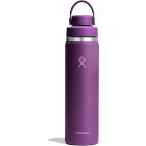 imageHydro Flask Water Bottle  Insulated Stainless Steel  Wide Mouth Flex Chug Lid Non Spill Leakproof in 24 Oz Beachplum PurpleBeachplum