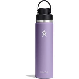 imageHydro Flask Water Bottle  Insulated Stainless Steel  Wide Mouth Flex Chug Lid Non Spill Leakproof in 24 Oz Beachplum PurpleMoonshadow