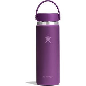 imageHydro Flask Water Bottle  Insulated Stainless Steel  Wide Mouth Flex Lid Non Spill Leakproof and Refillable in 40 Oz Beachplum PurpleBeachplum