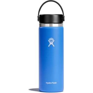 imageHydro Flask Water Bottle  Insulated Stainless Steel  Wide Mouth Flex Lid Non Spill Leakproof and Refillable in 40 Oz Beachplum PurpleCASCADE