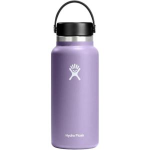 imageHydro Flask Water Bottle  Insulated Stainless Steel  Wide Mouth Flex Lid Non Spill Leakproof and Refillable in 40 Oz Beachplum PurpleMoonshadow