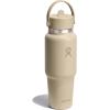 imageHydro Flask Travel Water Bottle  Insulated Stainless Steel  Wide Straw Lid Non Spill Leakproof in 32 Oz Oat Tan