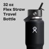 imageHydro Flask Travel Water Bottle  Insulated Stainless Steel  Wide Straw Lid Non Spill Leakproof in 32 Oz Oat TanBlack