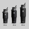 imageHydro Flask Travel Water Bottle  Insulated Stainless Steel  Wide Straw Lid Non Spill Leakproof in 32 Oz Oat TanBlack