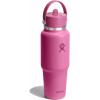 imageHydro Flask Travel Water Bottle  Insulated Stainless Steel  Wide Straw Lid Non Spill Leakproof in 32 Oz Oat TanReef