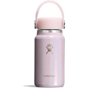 imageHydro Flask Micro Bottle  Insulated Mini Leak Proof Flask for Purse or Pocket in 67 Oz Chocolate Rose GoldGlimmer Pink