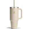imageHydro Flask 40 Oz Travel Tumbler with Handle Lid and Straw  Insulated Stainless Steel in 40 Oz Glimmer CreamCoconut