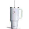imageHydro Flask 40 Oz Travel Tumbler with Handle Lid and Straw  Insulated Stainless Steel in 40 Oz Glimmer CreamGlimmer Blue