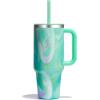 imageHydro Flask 40 Oz Travel Tumbler with Handle Lid and Straw  Insulated Stainless Steel in 40 Oz Glimmer CreamJelly Green