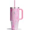 imageHydro Flask 40 Oz Travel Tumbler with Handle Lid and Straw  Insulated Stainless Steel in 40 Oz Glimmer CreamJelly Pink