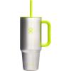 imageHydro Flask 40 Oz Travel Tumbler with Handle Lid and Straw  Insulated Stainless Steel in 40 Oz Glimmer CreamStainless Steel Lime