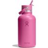imageHydro Flask Water Bottle  Insulated Stainless Steel  Wide Mouth Flex Straw Lid NonSpill Leakproof and Refillable in 32 Oz Glimmer BlueReef