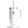 imageHydro Flask 40 Oz Travel Tumbler with Handle Lid and Straw  Insulated Stainless Steel in 40 Oz Glimmer CreamWhite