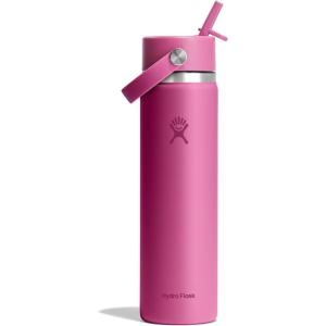 imageHydro Flask Water Bottle  Insulated Stainless Steel  Wide Mouth Flex Straw Lid NonSpill Leakproof and Refillable in 32 Oz Glimmer BlueReef