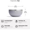 image:imageHydro Flask Outdoor Insulated Serving Bowl  Stainless Steel Food Container with Lid  Camping Kitchen Essentials  3 Qt Bowl Shale Gray