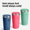 image:imageHydro Flask All Around Tumbler PressIn Lid Insulated Travel Mug Stainless Steel Coffee Cup 16 Oz Tonal WhiteHARBOR BLUE