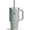 image:imageHydro Flask 24 Oz Travel Tumbler with Handle Clear Lid and Straw  Insulated Stainless SteelAGAVE