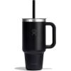 image:imageHydro Flask 24 Oz Travel Tumbler with Handle Clear Lid and Straw  Insulated Stainless SteelBlack