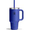 image:imageHydro Flask 24 Oz Travel Tumbler with Handle Clear Lid and Straw  Insulated Stainless SteelCAPRI BLUE