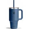 image:imageHydro Flask 24 Oz Travel Tumbler with Handle Clear Lid and Straw  Insulated Stainless SteelHARBOR BLUE