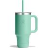 image:imageHydro Flask 24 Oz Travel Tumbler with Handle Clear Lid and Straw  Insulated Stainless SteelMERMAID GREEN