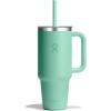 image:imageHydro Flask 24 Oz Travel Tumbler with Handle Clear Lid and Straw  Insulated Stainless SteelMERMAID GREEN