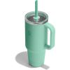 image:imageHydro Flask 24 Oz Travel Tumbler with Handle Clear Lid and Straw  Insulated Stainless SteelMERMAID GREEN