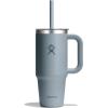 image:imageHydro Flask 24 Oz Travel Tumbler with Handle Clear Lid and Straw  Insulated Stainless SteelSHALE GRAY