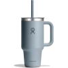 image:imageHydro Flask 24 Oz Travel Tumbler with Handle Clear Lid and Straw  Insulated Stainless SteelSHALE GRAY