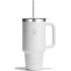 image:imageHydro Flask 24 Oz Travel Tumbler with Handle Clear Lid and Straw  Insulated Stainless SteelWhite