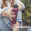 image:imageHydro Flask 24 Oz Lightweight Wide Straw Lid  Insulated Stainless Steel Water Bottle  Hiking Commuting Garnet RedOBSIDIAN