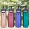 image:imageHydro Flask 24 Oz Lightweight Wide Straw Lid  Insulated Stainless Steel Water Bottle  Hiking Commuting Garnet RedSapphire Blue