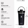 image:imageHydro Flask Shaker Bottle  Insulated Stainless Steel Gym Bottle for Pre Workout amp Protein 24 Oz Agave GreenNectar