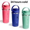 image:imageHydro Flask Shaker Bottle  Insulated Stainless Steel Gym Bottle for Pre Workout amp Protein 24 Oz Agave GreenTONAL BLACK