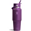 image:imageHydro Flask Travel Water Bottle  Insulated Stainless Steel  Wide Straw Lid Non Spill Leakproof in 40 Oz Capri BlueBEACHPLUM PURPLE