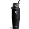 image:imageHydro Flask Travel Water Bottle  Insulated Stainless Steel  Wide Straw Lid Non Spill Leakproof in 40 Oz Capri BlueBlack