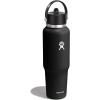 image:imageHydro Flask Travel Water Bottle  Insulated Stainless Steel  Wide Straw Lid Non Spill Leakproof in 40 Oz Capri BlueBlack