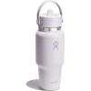 image:imageHydro Flask Travel Water Bottle  Insulated Stainless Steel  Wide Straw Lid Non Spill Leakproof in 40 Oz Capri BlueCLOUD PINK
