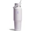 image:imageHydro Flask Travel Water Bottle  Insulated Stainless Steel  Wide Straw Lid Non Spill Leakproof in 40 Oz Capri BlueCLOUD PINK