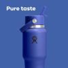 image:imageHydro Flask Travel Water Bottle  Insulated Stainless Steel  Wide Straw Lid Non Spill Leakproof in 40 Oz Capri BlueHARBOR BLUE