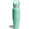 image:imageHydro Flask Travel Water Bottle  Insulated Stainless Steel  Wide Straw Lid Non Spill Leakproof in 40 Oz Capri BlueMERMAID GREEN