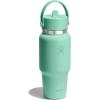 image:imageHydro Flask Travel Water Bottle  Insulated Stainless Steel  Wide Straw Lid Non Spill Leakproof in 40 Oz Capri BlueMERMAID GREEN