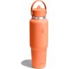 image:imageHydro Flask Travel Water Bottle  Insulated Stainless Steel  Wide Straw Lid Non Spill Leakproof in 40 Oz Capri BlueNECTAR ORANGE