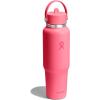image:imageHydro Flask Travel Water Bottle  Insulated Stainless Steel  Wide Straw Lid Non Spill Leakproof in 40 Oz Capri BluePOPSTAR PINK